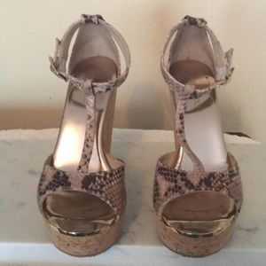 Jimmy Choo wedge sandals. Size 37.5 or 71/2 US.